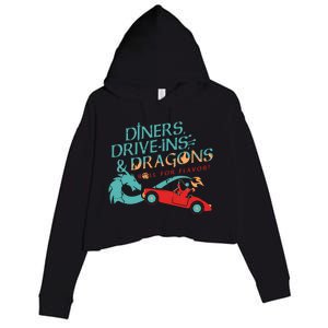 Diners Drive Ins And Dragons Roll For Flavor Crop Fleece Hoodie