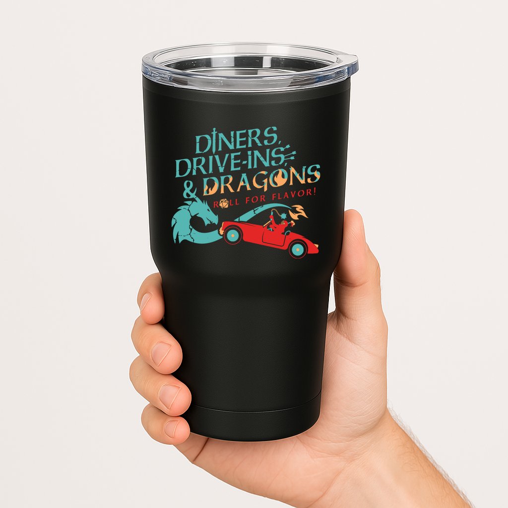 Diners Drive Ins And Dragons Roll For Flavor Tumbler