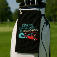Diners Drive Ins And Dragons Roll For Flavor Golf Towel