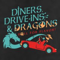 Diners Drive Ins And Dragons Roll For Flavor Golf Towel