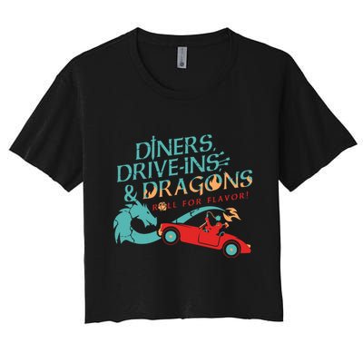 Diners Drive Ins And Dragons Roll For Flavor Crop Top