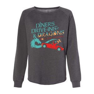 Diners Drive Ins And Dragons Roll For Flavor Womens California Wash Sweatshirt