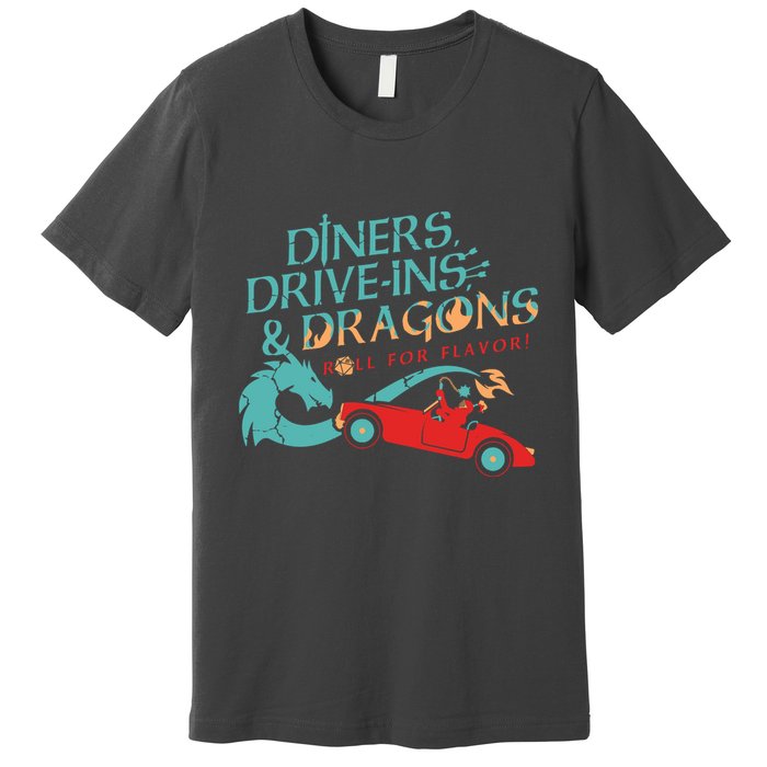 Diners Drive Ins And Dragons Roll For Flavor Premium T-Shirt