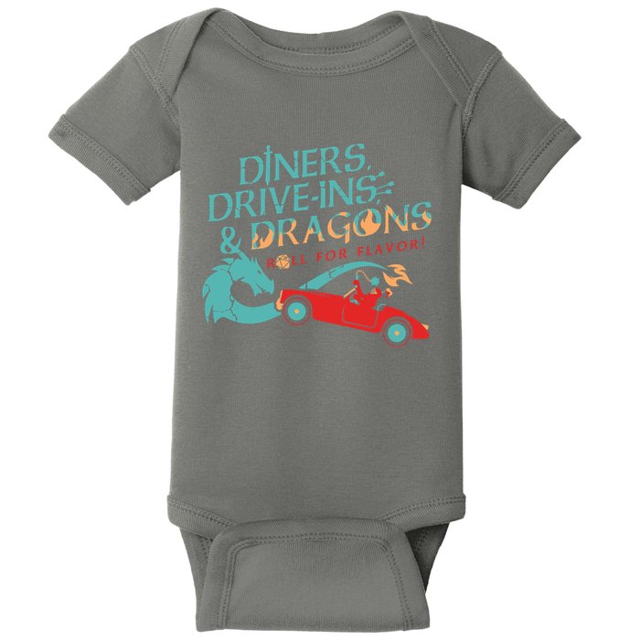 Diners Drive Ins And Dragons Roll For Flavor Baby Bodysuit