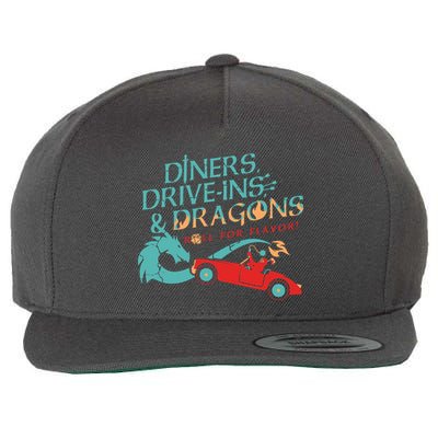Diners Drive Ins And Dragons Roll For Flavor Wool Snapback Cap
