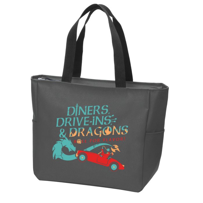 Diners Drive Ins And Dragons Roll For Flavor Zip Tote Bag