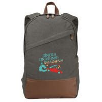 Diners Drive Ins And Dragons Roll For Flavor Cotton Canvas Backpack