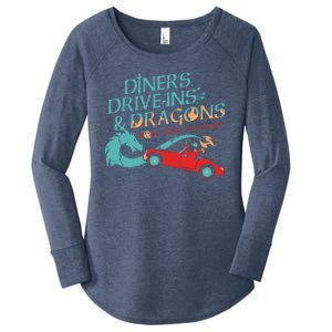 Diners Drive Ins And Dragons Roll For Flavor Women's Perfect Tri Tunic Long Sleeve Shirt