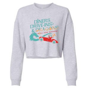 Diners Drive Ins And Dragons Roll For Flavor Cropped Pullover Crew