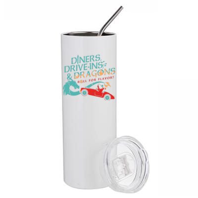 Diners Drive Ins And Dragons Roll For Flavor Stainless Steel Tumbler