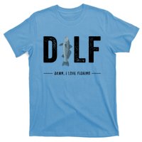 Dilf Damn I Love Fishing Retro Fisherman Funny Fishing Gift T-Shirt