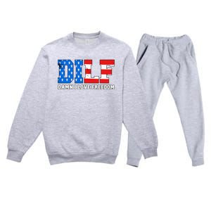 Dilf Damn I Love Freedom Premium Crewneck Sweatsuit Set