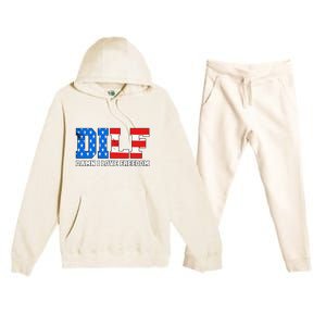 Dilf Damn I Love Freedom Premium Hooded Sweatsuit Set