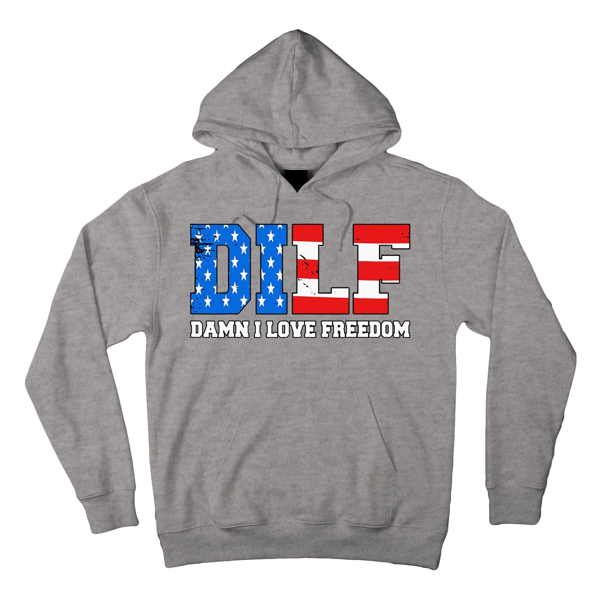 Dilf Damn I Love Freedom Tall Hoodie