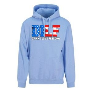 Dilf Damn I Love Freedom Unisex Surf Hoodie