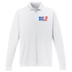 Dilf Damn I Love Freedom Performance Long Sleeve Polo