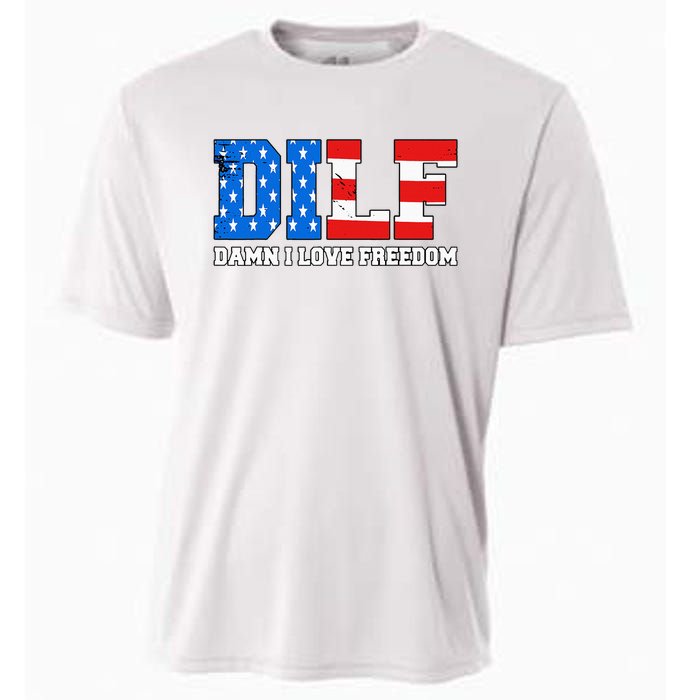 Dilf Damn I Love Freedom Cooling Performance Crew T-Shirt