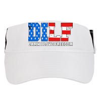 Dilf Damn I Love Freedom Adult Drive Performance Visor
