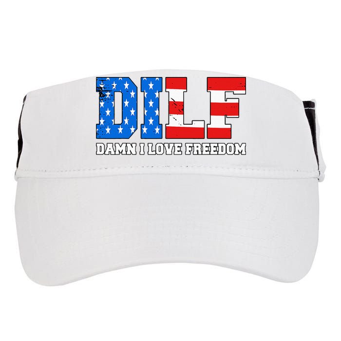 Dilf Damn I Love Freedom Adult Drive Performance Visor