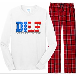 Dilf Damn I Love Freedom Long Sleeve Pajama Set