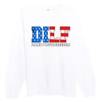 Dilf Damn I Love Freedom Premium Crewneck Sweatshirt