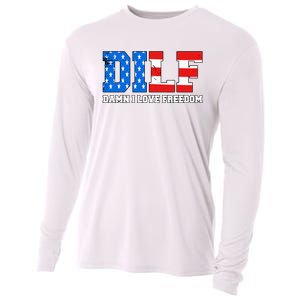 Dilf Damn I Love Freedom Cooling Performance Long Sleeve Crew