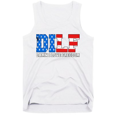 Dilf Damn I Love Freedom Tank Top