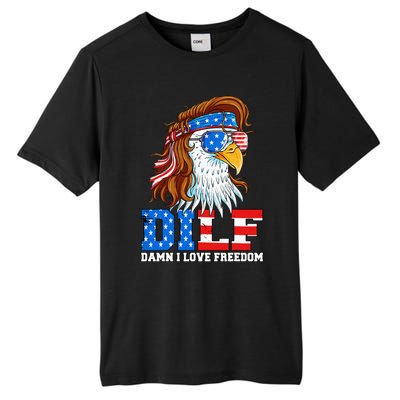 Dilf Damn I Love Freedom Eagle Patriotic Tall Fusion ChromaSoft Performance T-Shirt