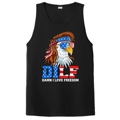 Dilf Damn I Love Freedom Eagle Patriotic PosiCharge Competitor Tank