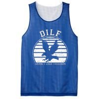 Dilf Damn I Love Freedom Eagle Funny Patriotic Mesh Reversible Basketball Jersey Tank