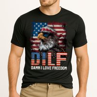 Dilf Damn I Love Freedom Eagle Funny Patriotic 4th Of July Cooling Performance Crew T-Shirt