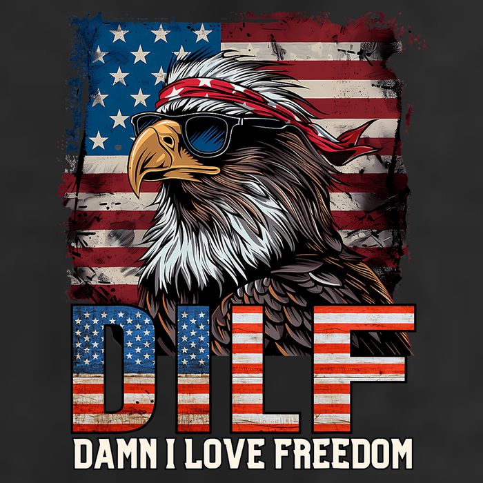 Dilf Damn I Love Freedom Eagle Funny Patriotic 4th Of July Adult Drive Performance Visor