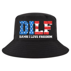 Dilf Damn I Love Freedom Cool Comfort Performance Bucket Hat