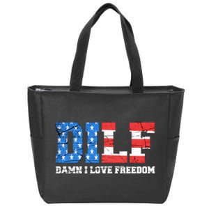 Dilf Damn I Love Freedom Zip Tote Bag