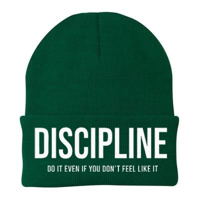 Discipline Do It Even If You DonT Feel Like It Knit Cap Winter Beanie