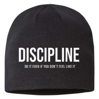 Discipline Do It Even If You DonT Feel Like It Sustainable Beanie