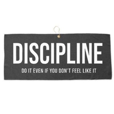 Discipline Do It Even If You DonT Feel Like It Large Microfiber Waffle Golf Towel