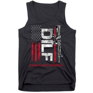 Dilf Damn I Love Firearms Funny Tank Top