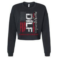 Dilf Damn I Love Firearms Funny Cropped Pullover Crew