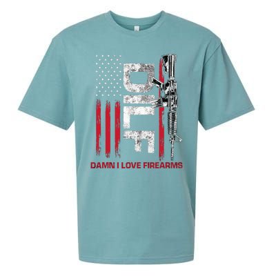 Dilf Damn I Love Firearms Funny Sueded Cloud Jersey T-Shirt