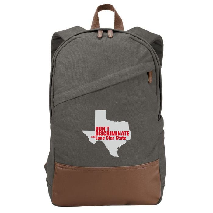 DonT Discriminate In The Lone Star State Cotton Canvas Backpack