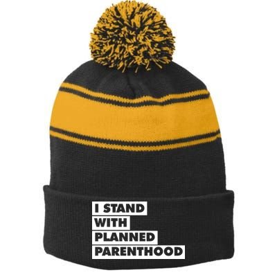 Danny Devito I Stand With Planned Parenthood Stripe Pom Pom Beanie