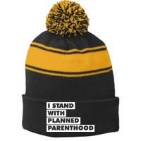 Danny Devito I Stand With Planned Parenthood Stripe Pom Pom Beanie