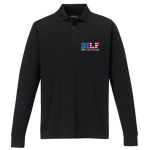 Dilf Damn I Love Freedom Performance Long Sleeve Polo