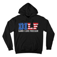 Dilf Damn I Love Freedom Hoodie