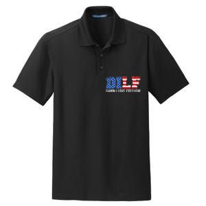 Dilf Damn I Love Freedom Dry Zone Grid Polo