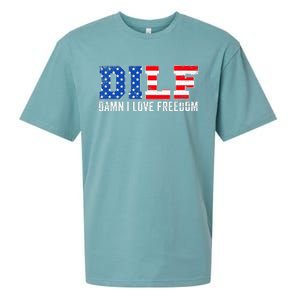 Dilf Damn I Love Freedom Sueded Cloud Jersey T-Shirt