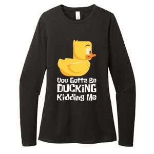 Ducking Ding I Quack Duck Chick Goose Cool Gift Womens CVC Long Sleeve Shirt