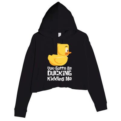 Ducking Ding I Quack Duck Chick Goose Cool Gift Crop Fleece Hoodie