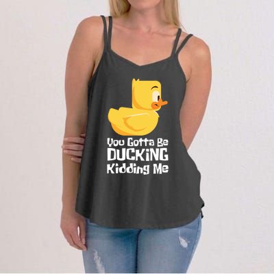 Ducking Ding I Quack Duck Chick Goose Cool Gift Women's Strappy Tank